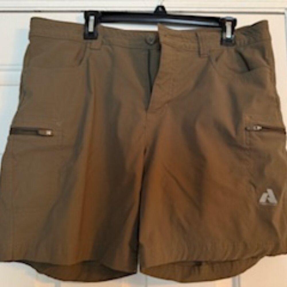 Eddie Bauer women's guide pro first ascent shorts, dark khaki, size 16